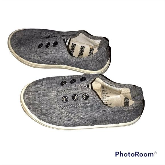 H&M slip on boat shoes blue Jean size 8 toddler - Picture 4 of 6